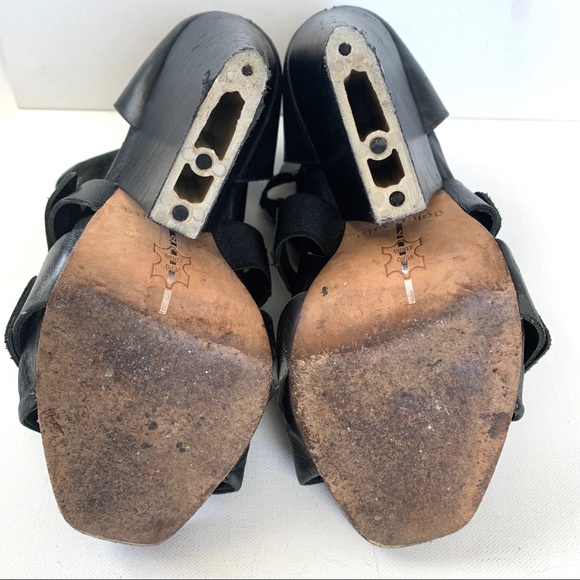 Dolce Vita Leather Buckle Wedge Heels - Picture 6 of 8